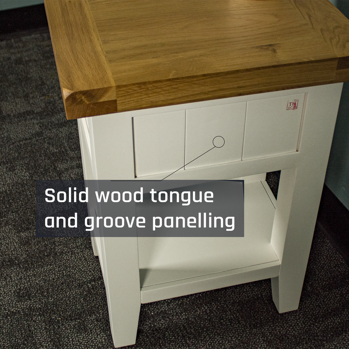 Tasmania Oak Top Bedside Table / Lamp Table