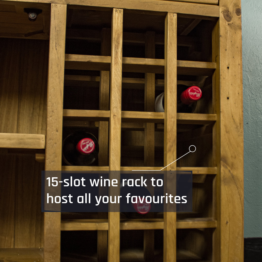 Ventura Recycled Pine Wine Rack - Mainland Furniture NZ