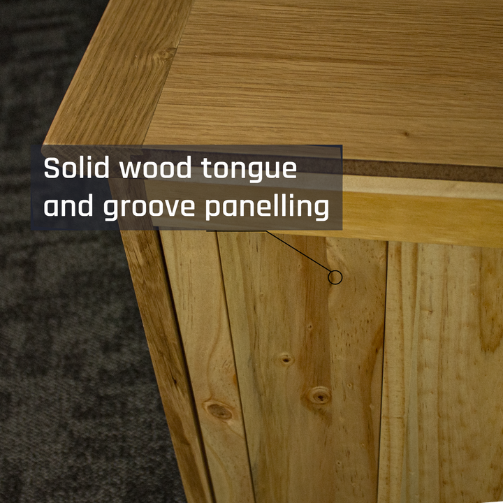 Victoria Oak Bedside Cabinet (L)