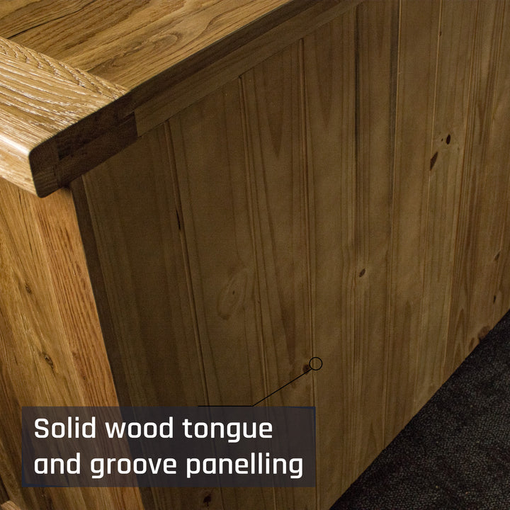 Vienna 6 Drawer Oak Lowboy