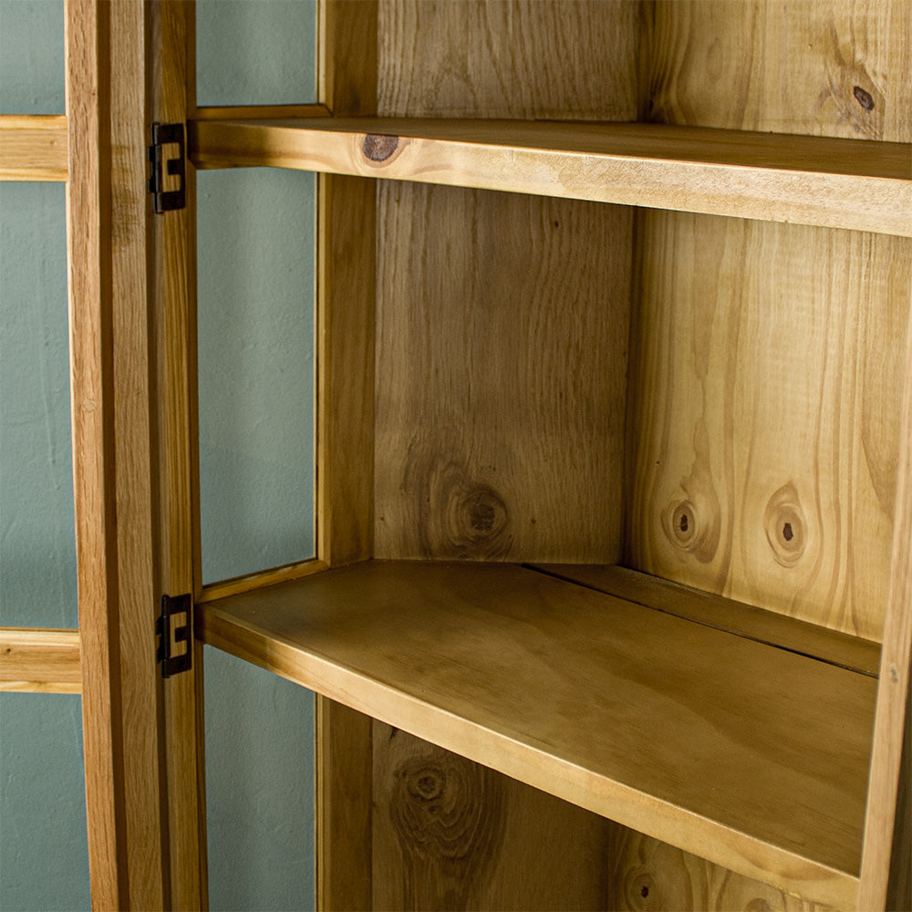 Yes Oak Corner Display Cabinet
