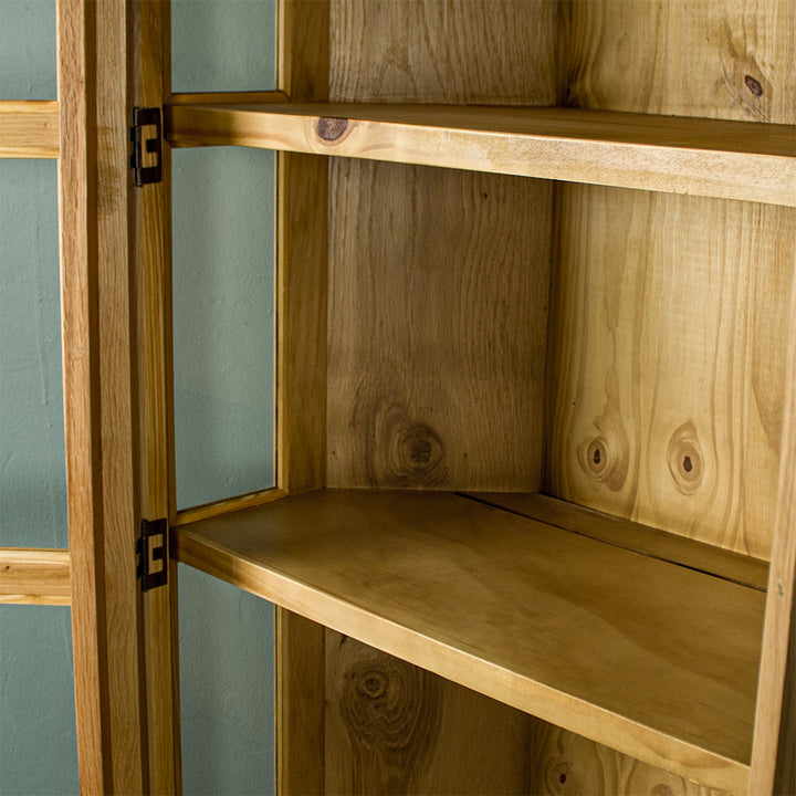 Yes Oak Corner Display Cabinet
