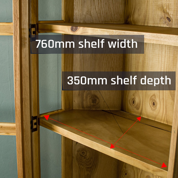 Yes Oak Corner Display Cabinet