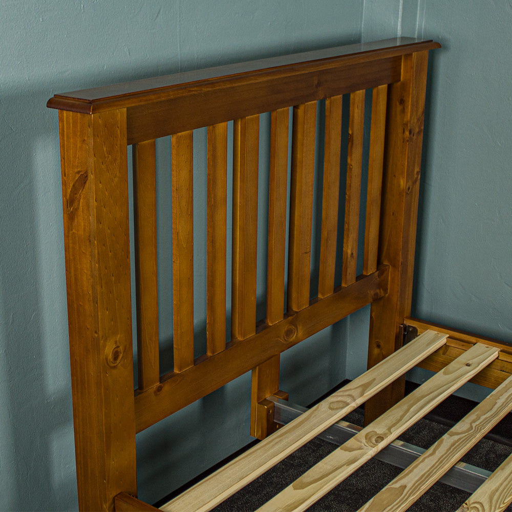 Trent King Single Size NZ Pine Slat Bed Frame