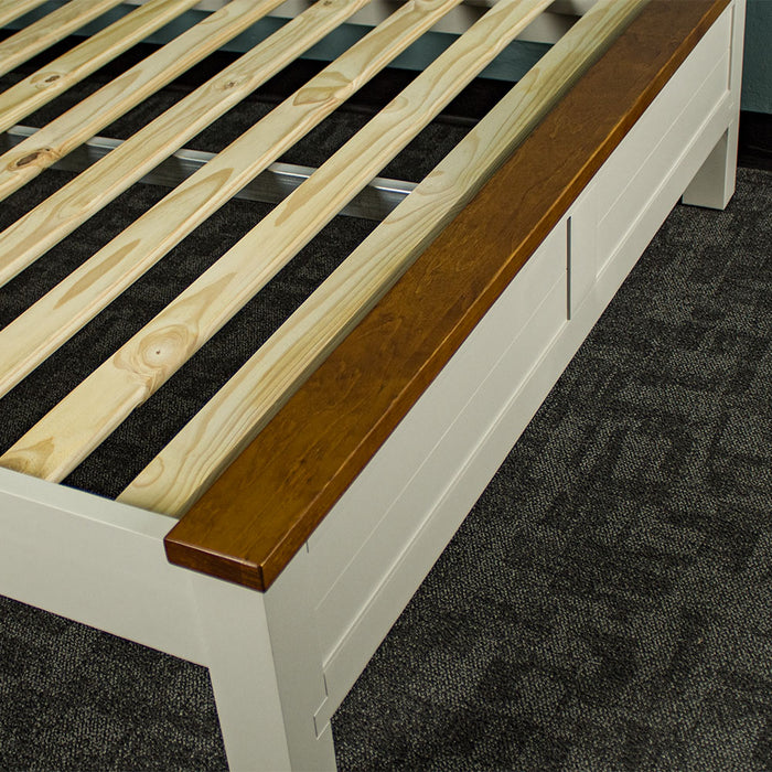 The footboard of the Alton Double Slat Bed-Frame.