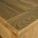 A close up of the top of the Vancouver Value 2 Drawer 2 Door Oak Sideboard, showing the wood grain and colour.