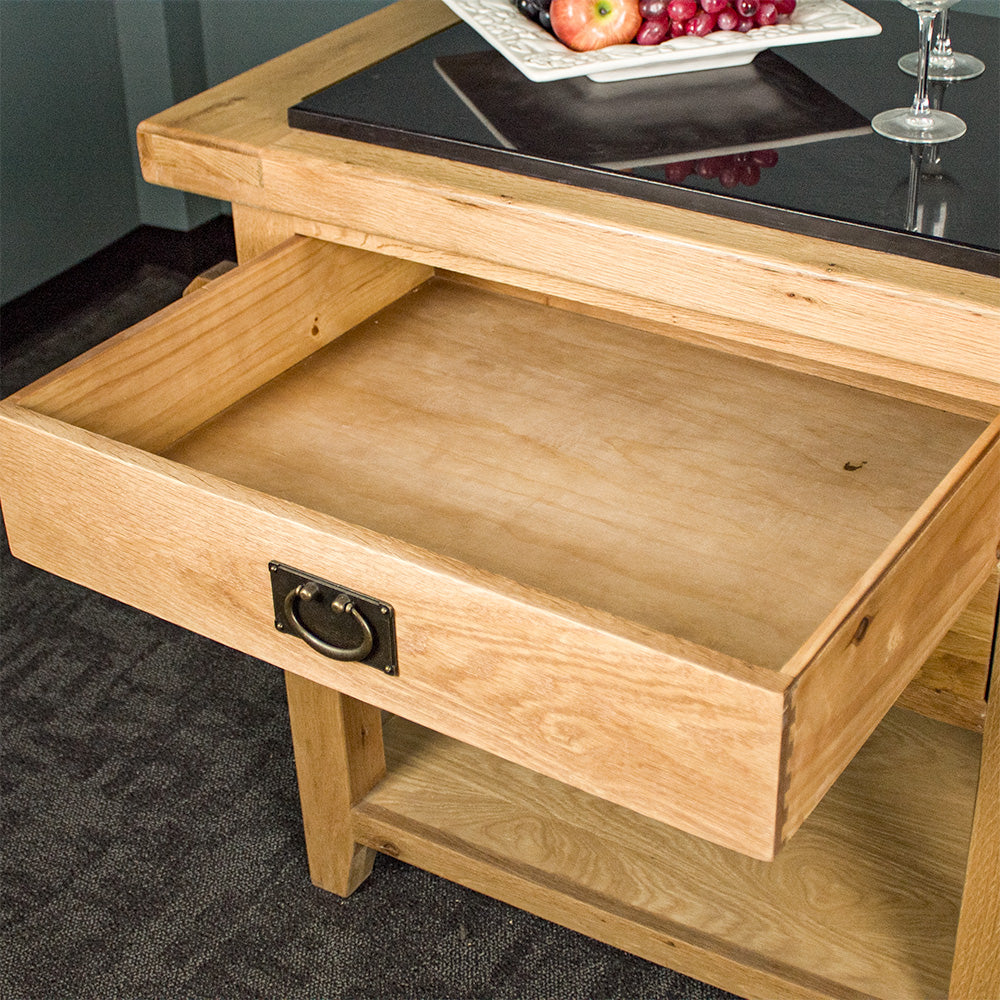 Vienna Oak Butcher's Block with Granite Top