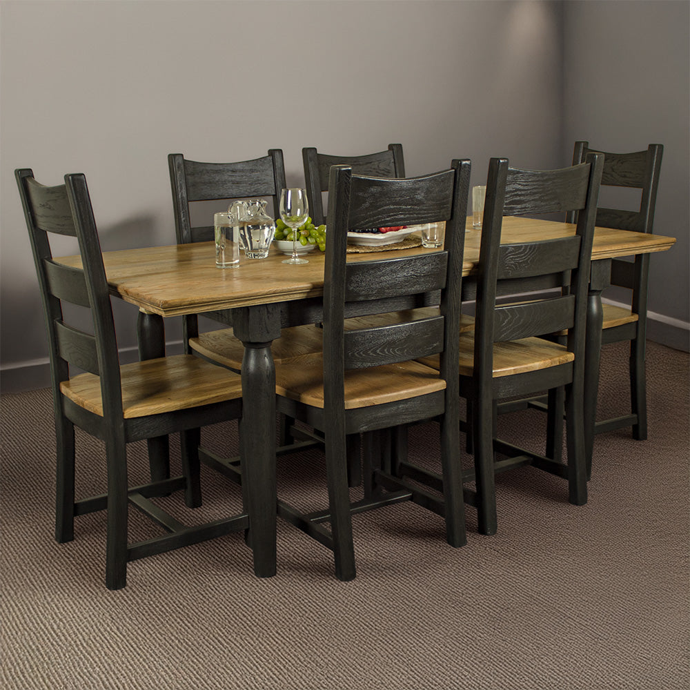 Boston Oak 7 Piece Dining Suite with Extending Table