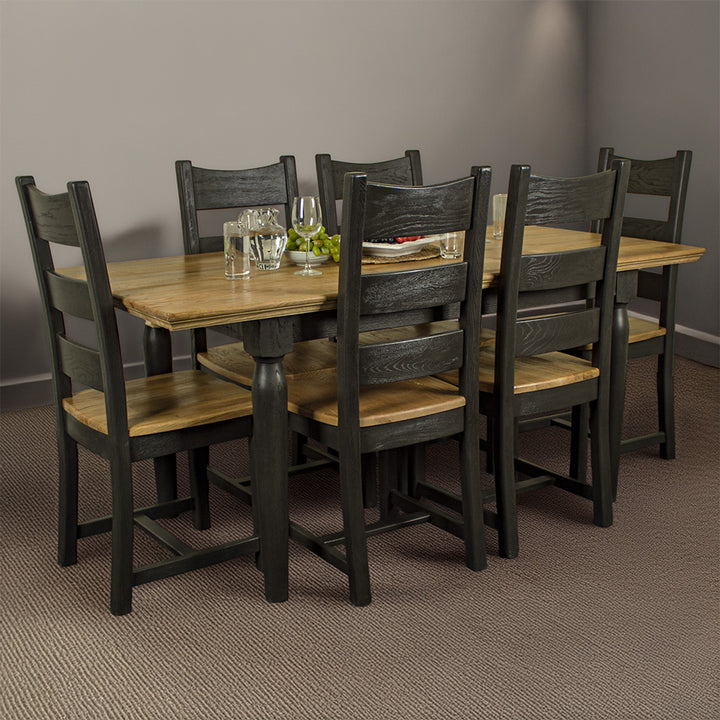 Boston Oak 7 Piece Dining Suite with Extending Table