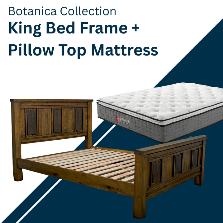 Botanica King Bed Frame + Pillow Top Mattress