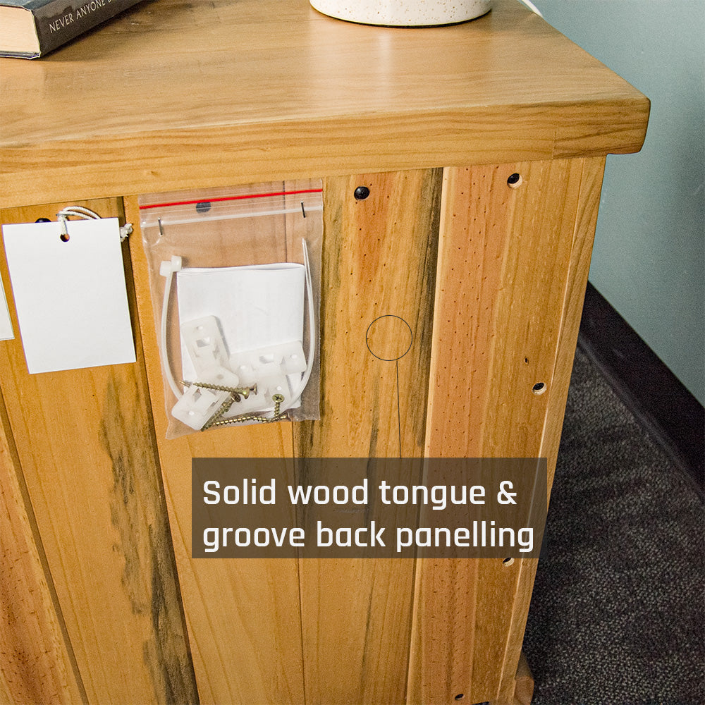 Hive 2 Drawer NZ Pine Large Bedside Cabinet