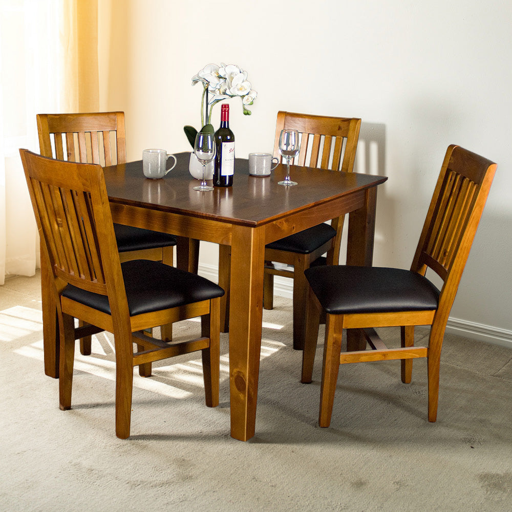 Hamilton 4 Seater Dining Suite With 1m Square Table