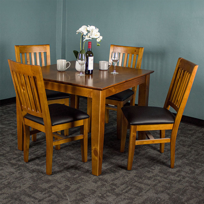 Hamilton 5 Piece Dining Suite With 1m Square Table