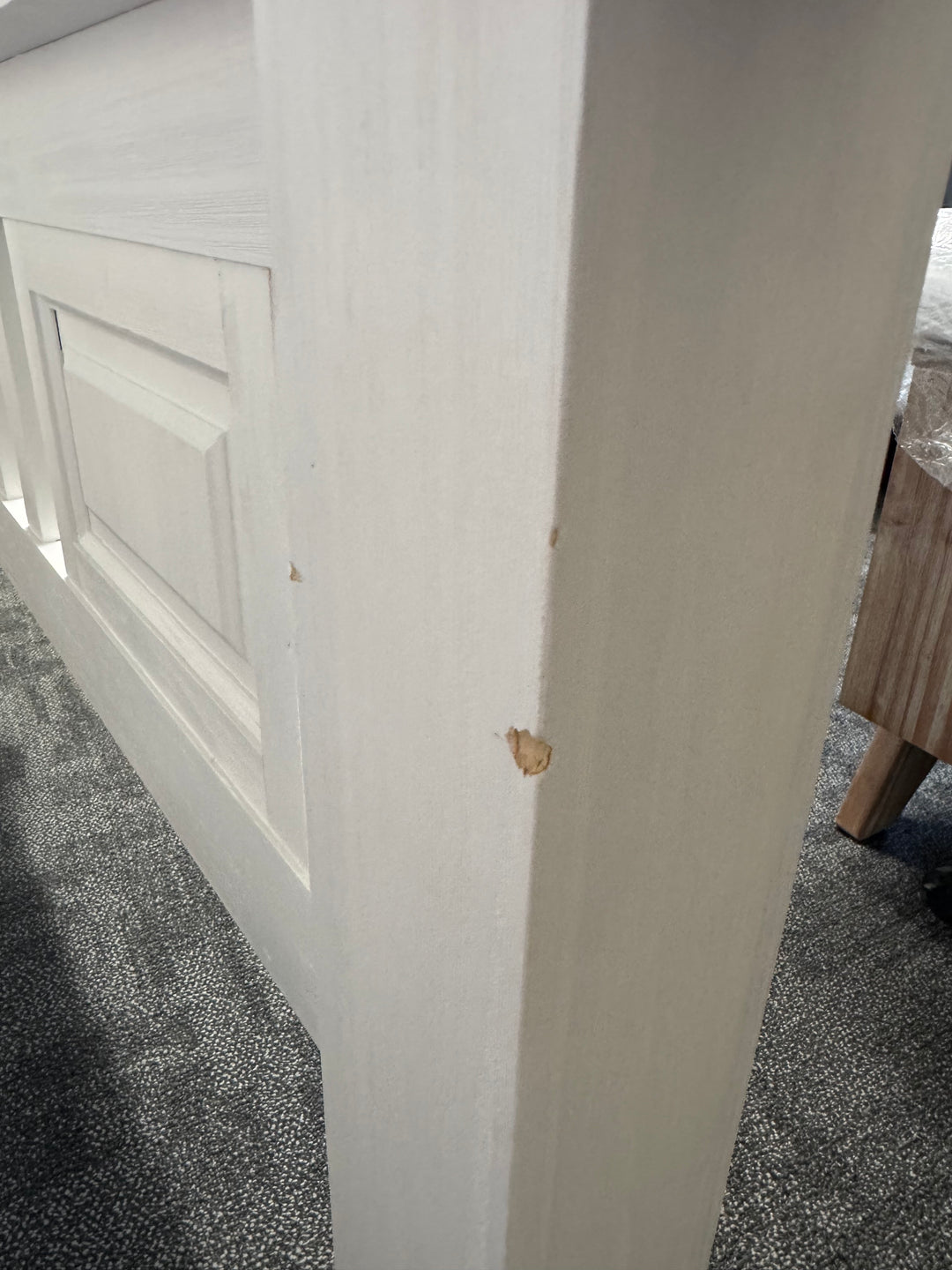 Vancouver King Size White Slat Bed Frame (Damaged)