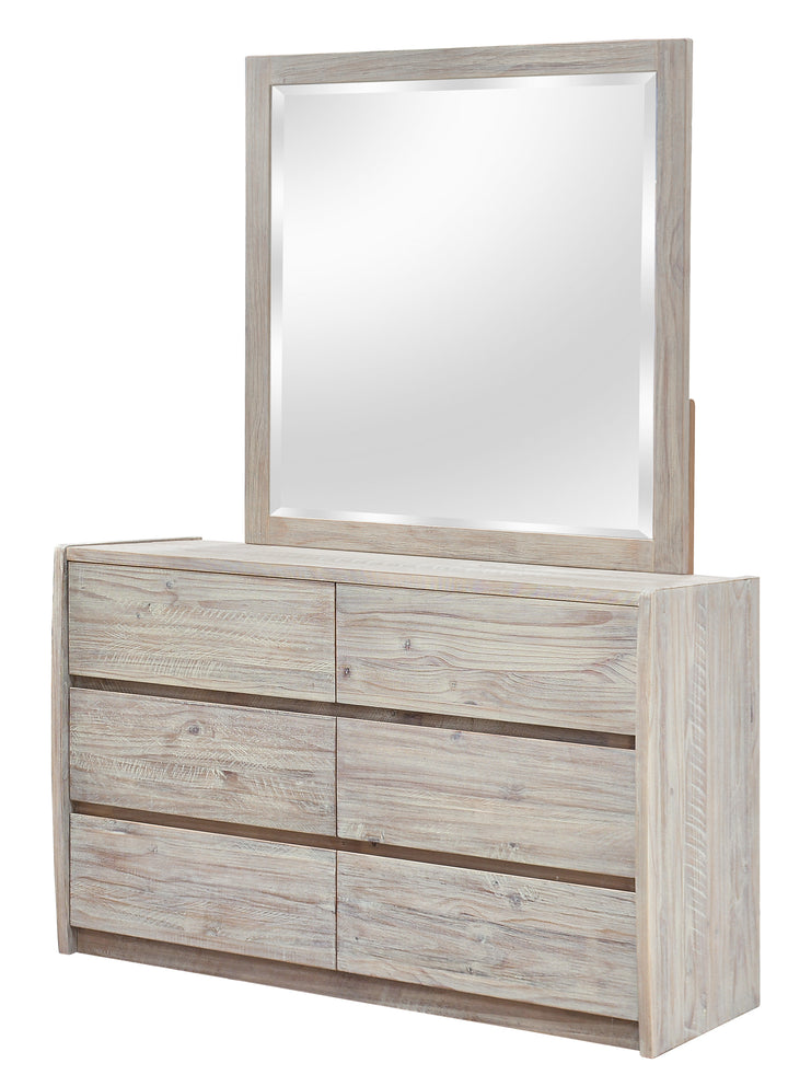 Charlotte 6 Drawer NZ Pine Lowboy & Mirror