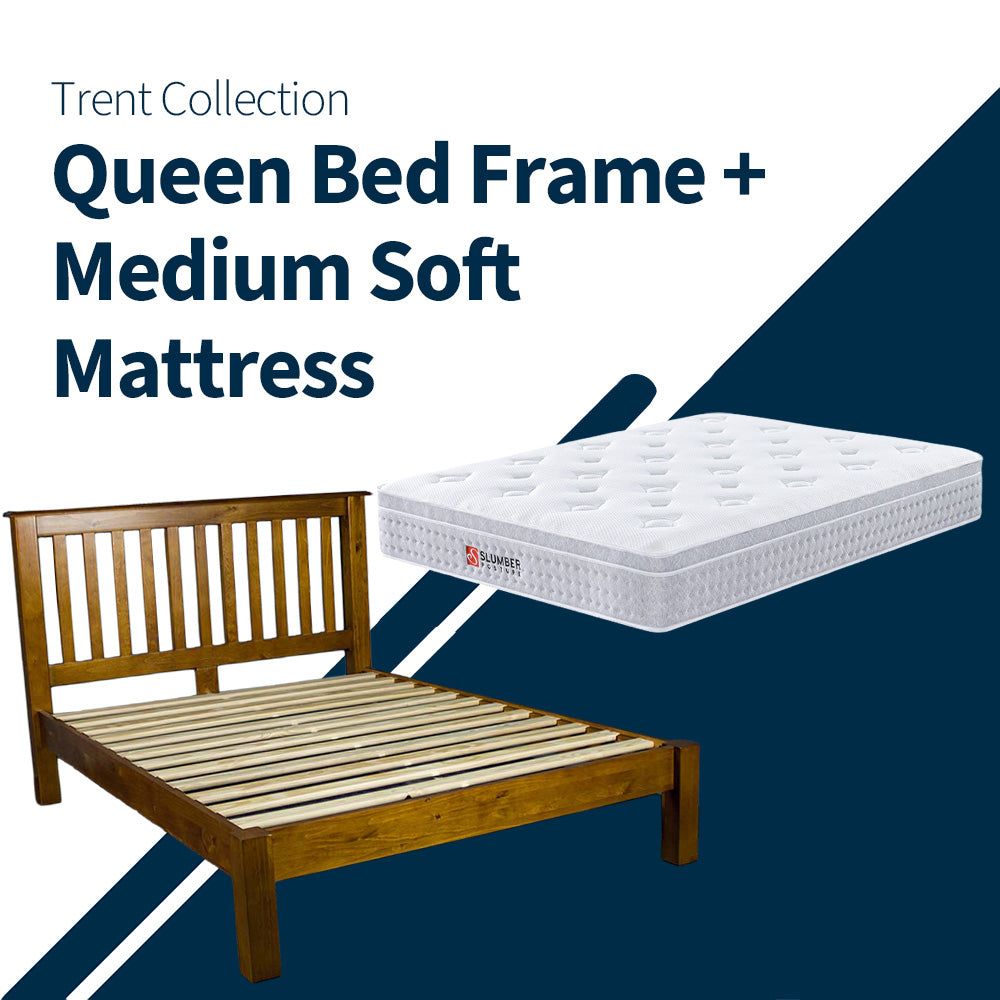 Trent Queen Bed Frame + Medium Soft Mattress