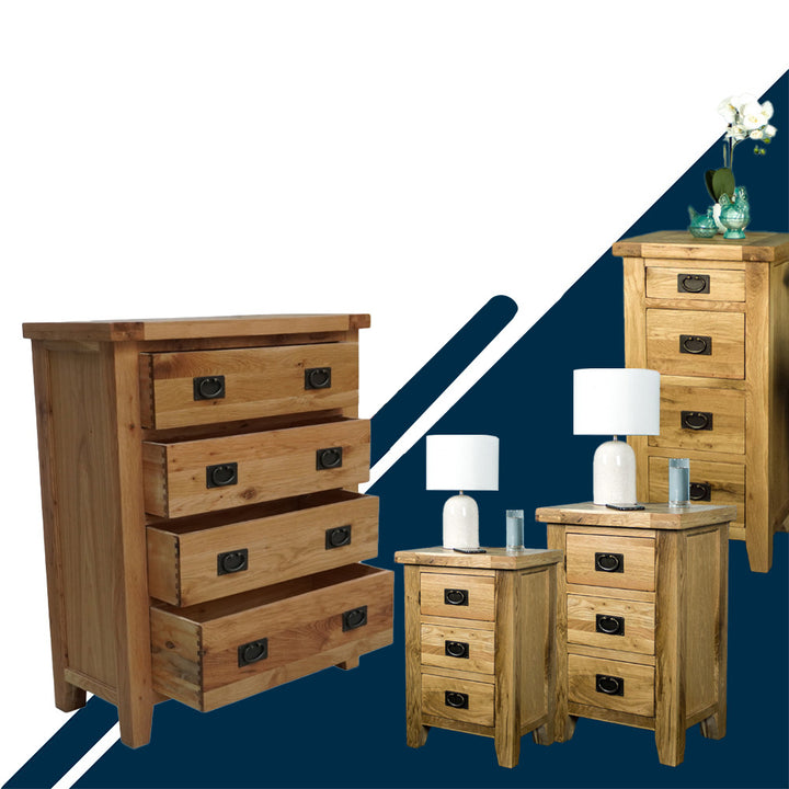 Yes 4 Piece Oak Bedroom Suite