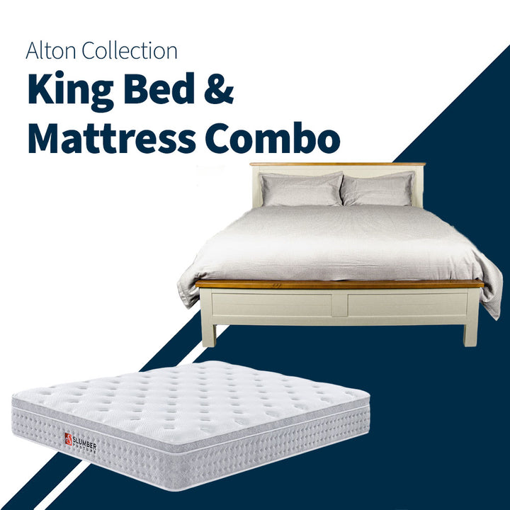 Alton King Bed + Medium Euro Top Mattress Combo