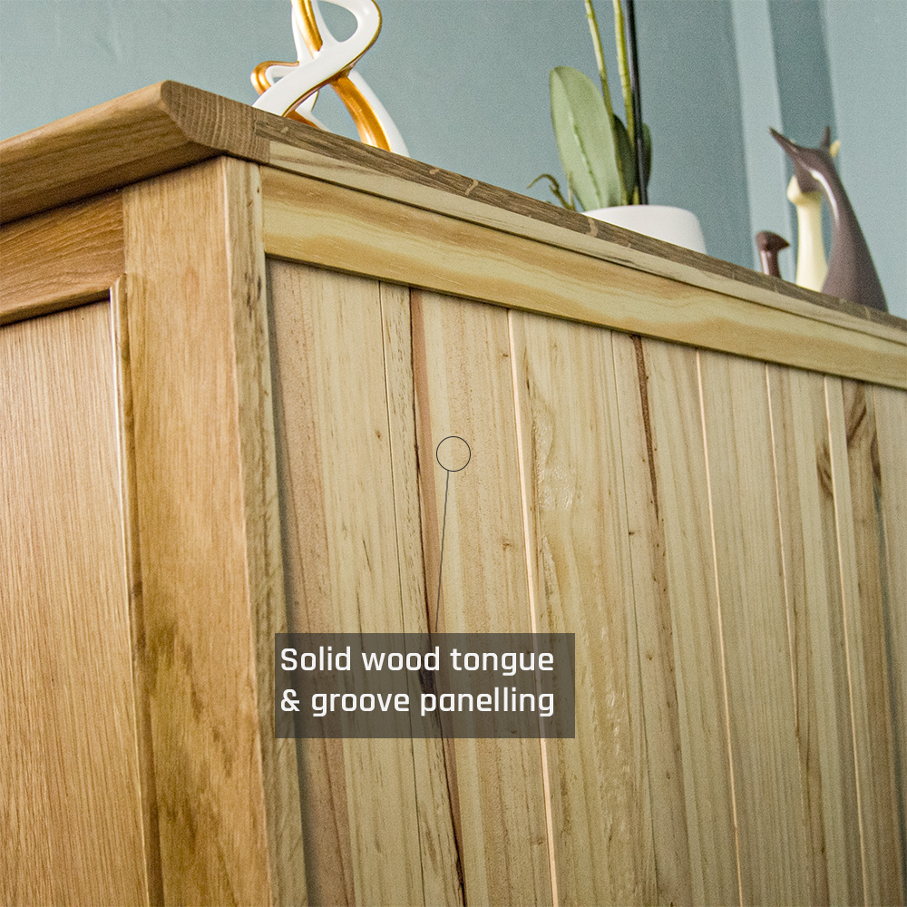 Victoria Oak 6 Drawer Lowboy