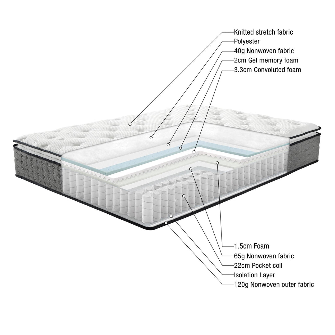 Jamaica King Size Bed & Pillow Top Mattress Combo