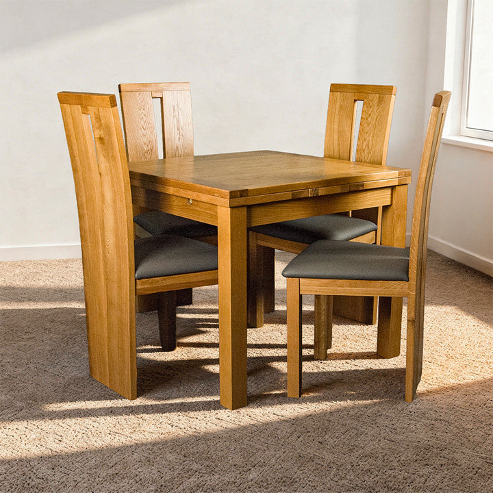 Bristol 4 Seater Extending Oak Dining Suite