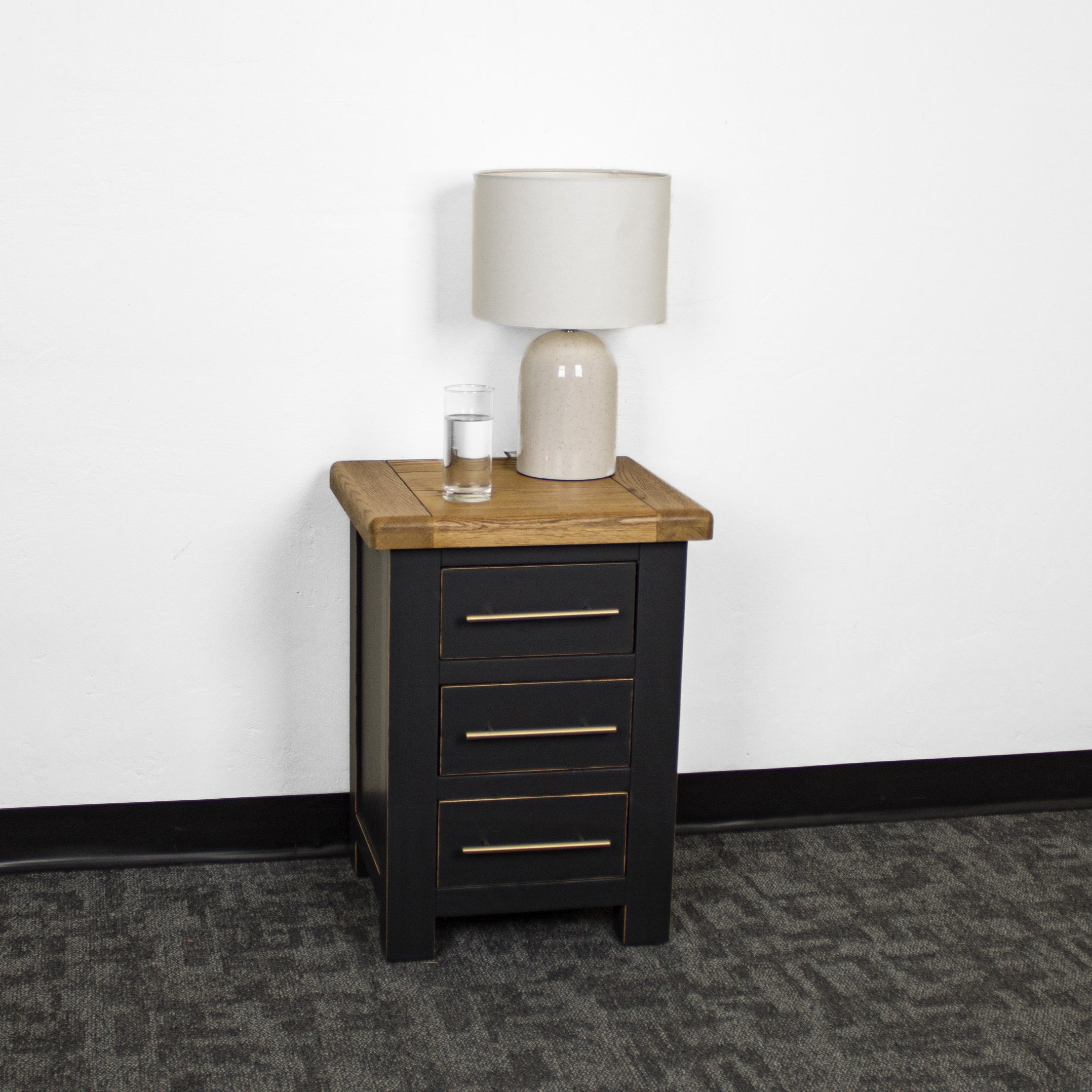 Cascais Black Bedside Table | Mainland Furniture NZ
