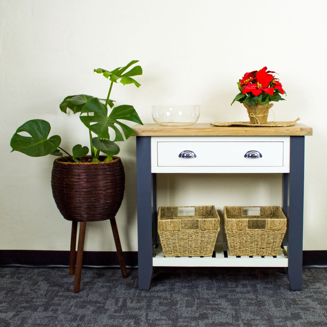 Titus Hall Table with Baskets