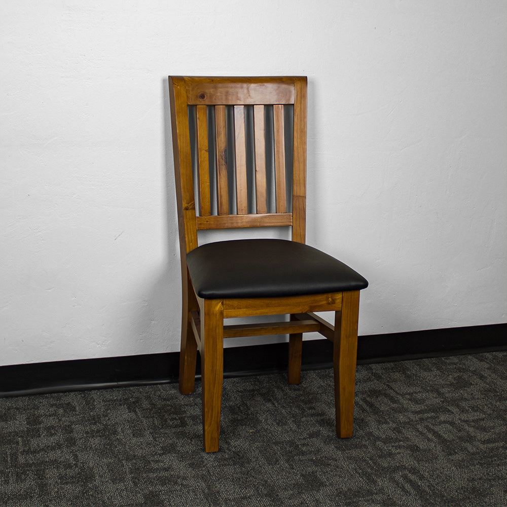 Hamilton Rimu Stained NZ Pine Dining Chair | Mainland Furniture NZ
