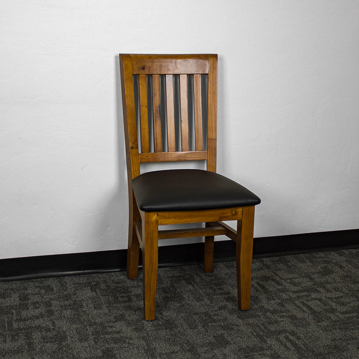 The Hamilton Rimu Stained NZ Pine Dining Chair.