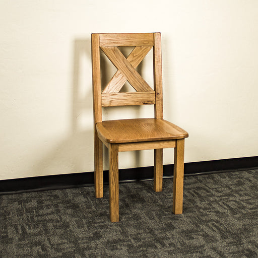 The front of the Maximus Oak Dining Chair.