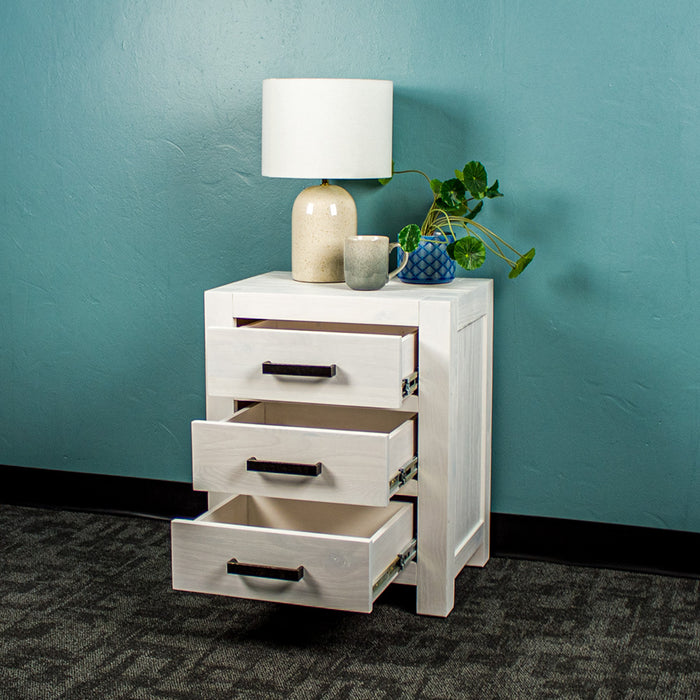 Vancouver White Bedside Cabinet