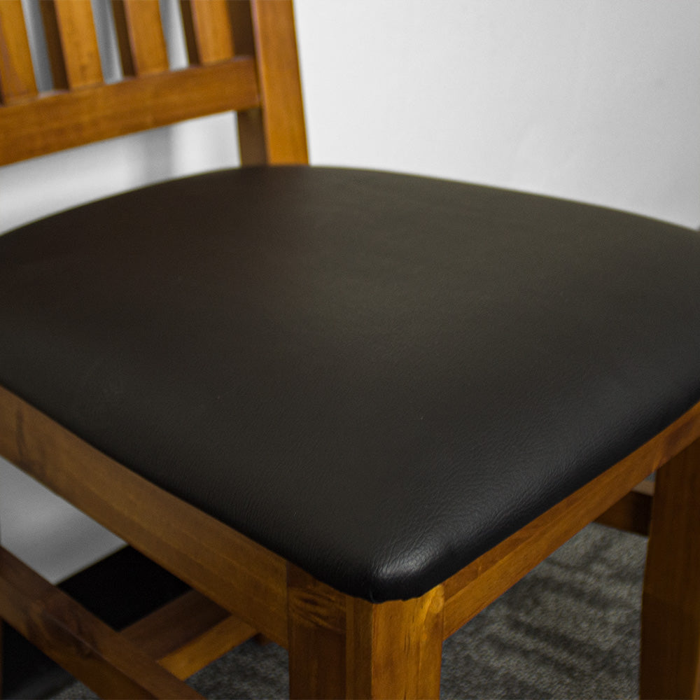 Hamilton Rimu Stained NZ Pine Dining Chair | Mainland Furniture NZ