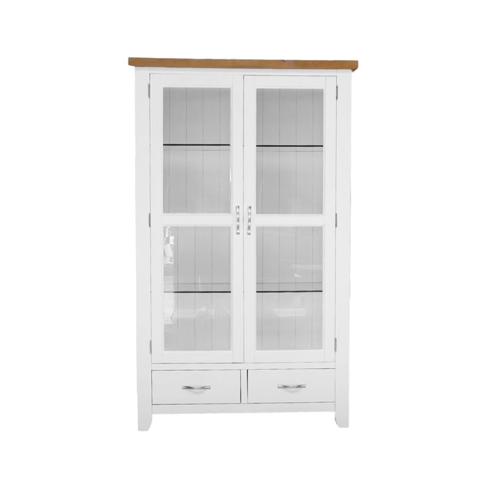 Felixstowe White Glass Display / China Cabinet