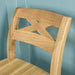 The back support of the Maximus Oak High Bar Stool