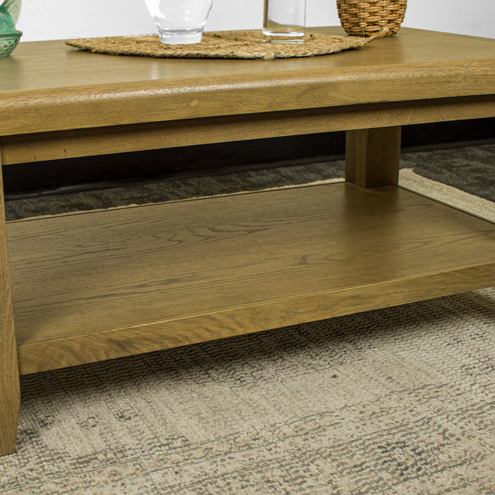 Houston Oak Coffee Table with Baskets