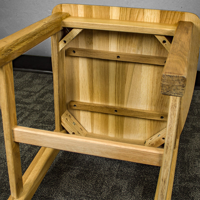A view of under the Loire Solid American Oak Dining Chair.