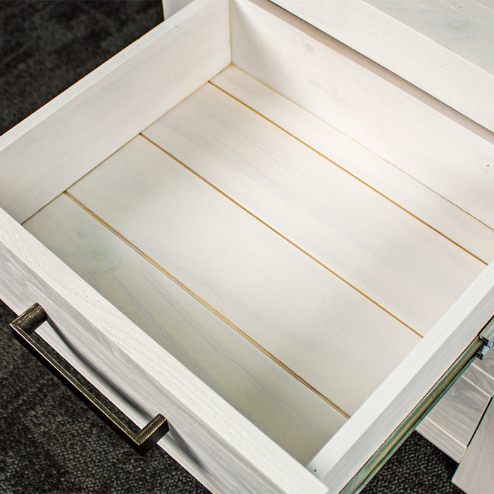 Vancouver White Bedside Cabinet