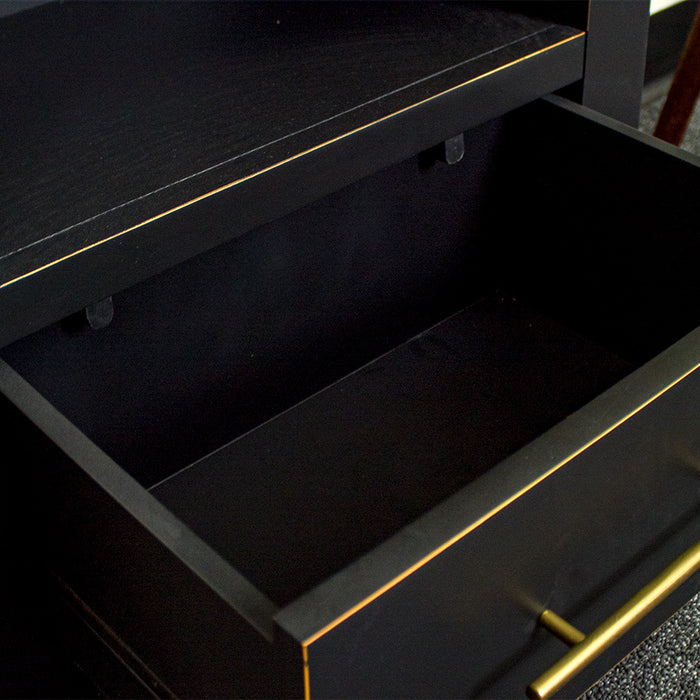 Cascais Tall Black Bookcase