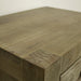 A close up of the top of the stonewash Vancouver 3 Drawer Bedside Cabinet