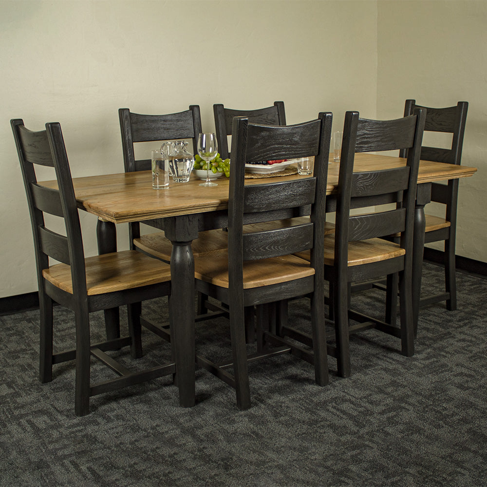 Boston Oak 7 Piece Dining Suite with Extending Table — Mainland Furniture