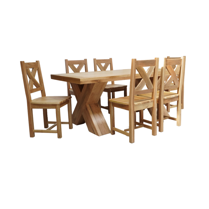 Maximus 7 Piece Oak Dining Suite