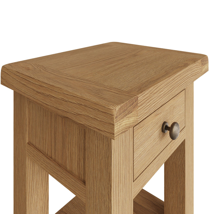 Queensland Oak Bedside/Lamp Table