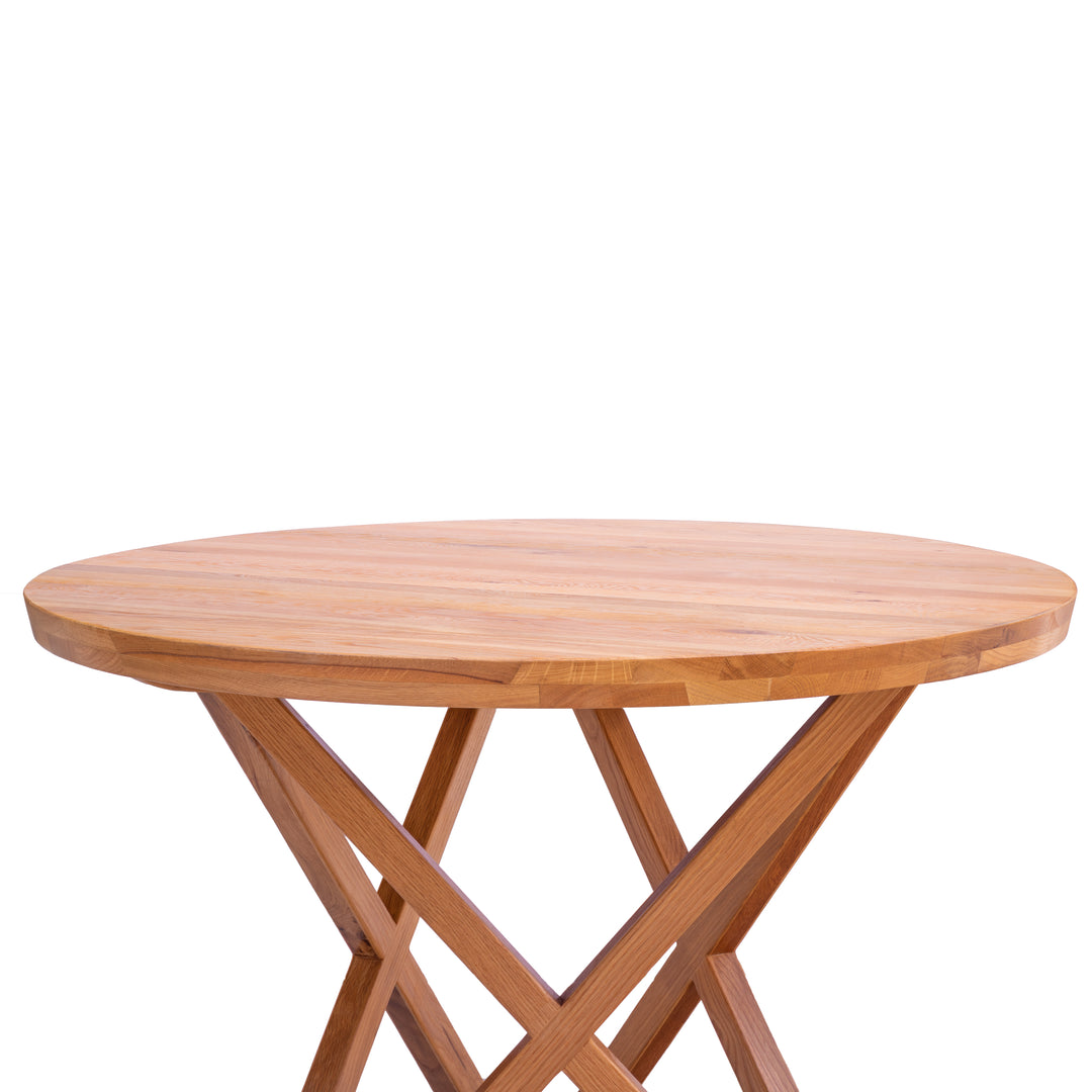 Pythagoras Compact Round Oak Dining Table