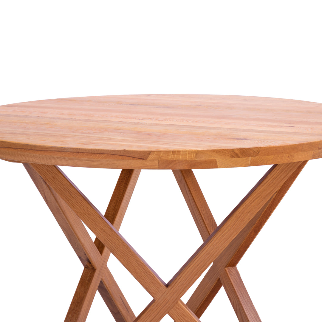 Pythagoras Compact Round Oak Dining Table