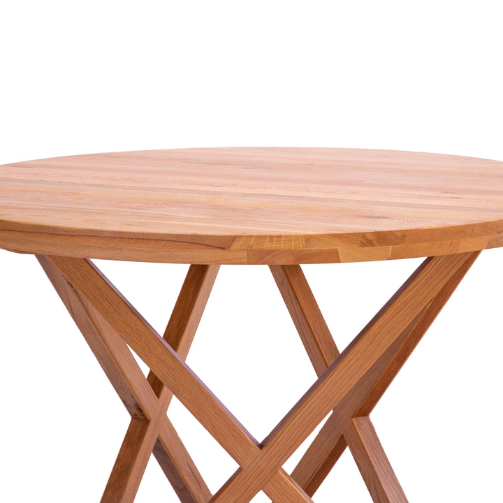 Pythagoras Compact Round Oak Dining Table