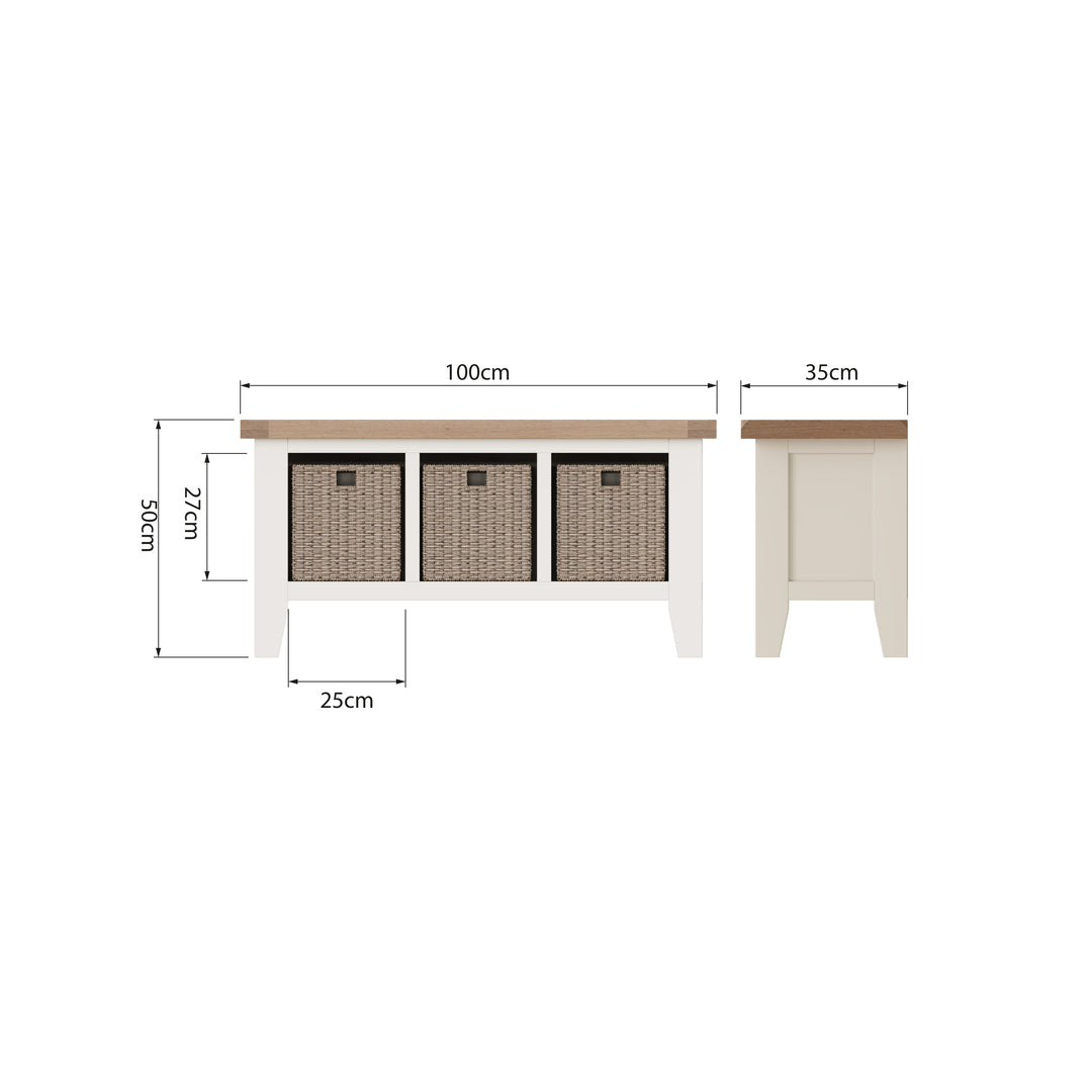 Tasmania Oak Top Hall Bench Seat