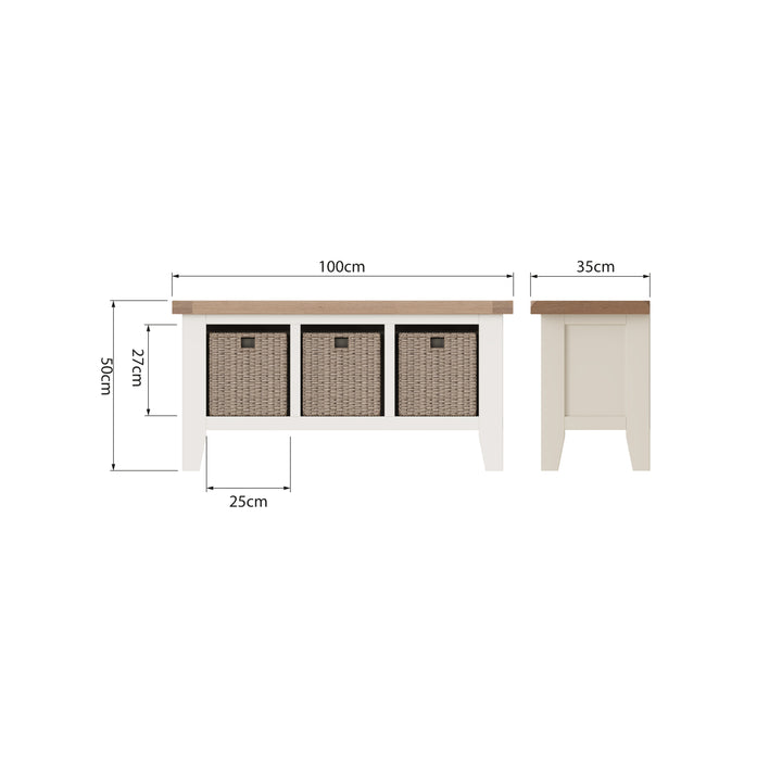 Tasmania Oak Top Hall Bench Seat