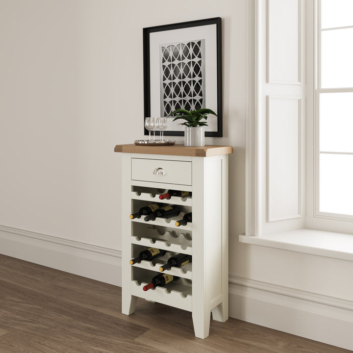 Titus Oak Top Wine Cabinet