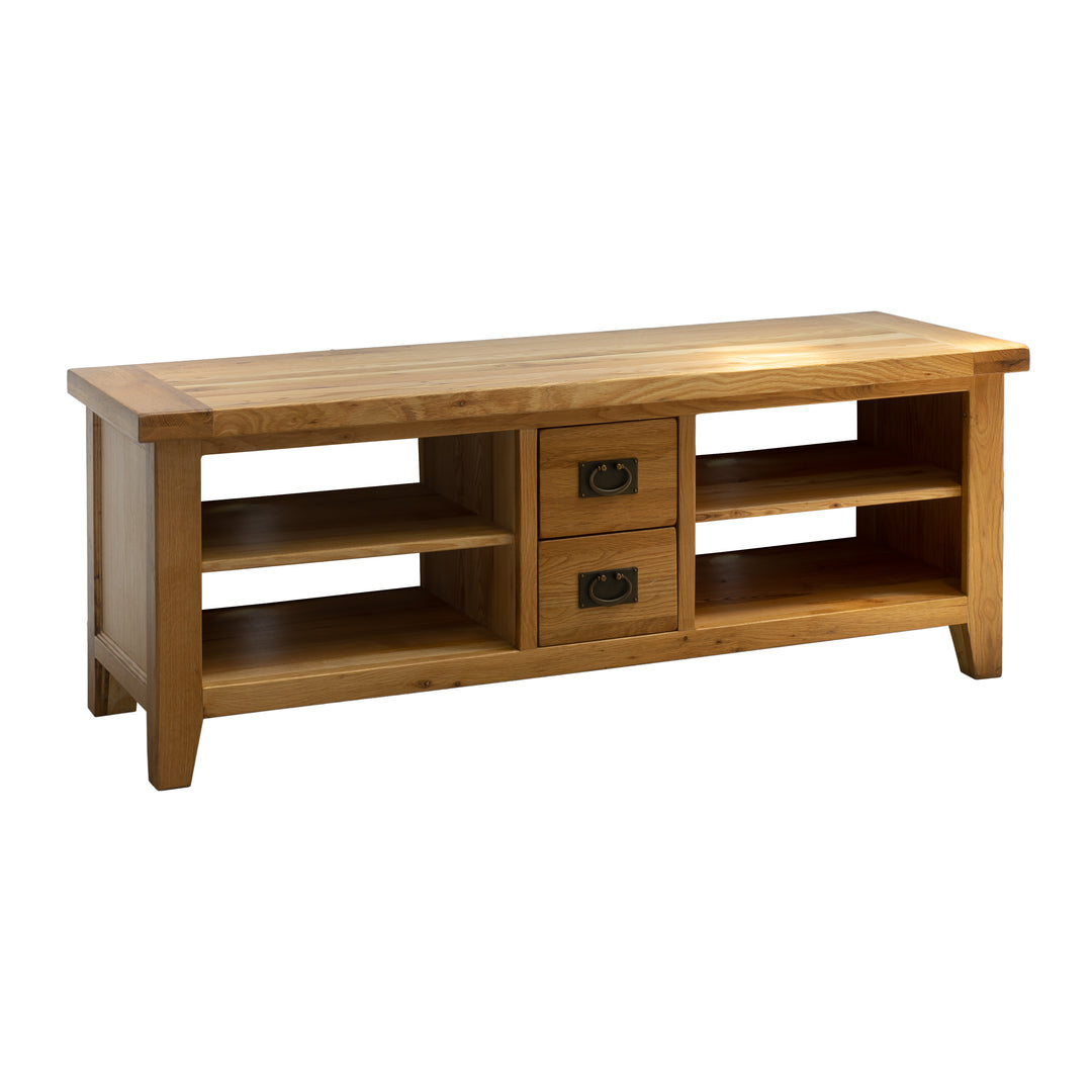 Vienna 2 Drawer Oak Entertainment Unit