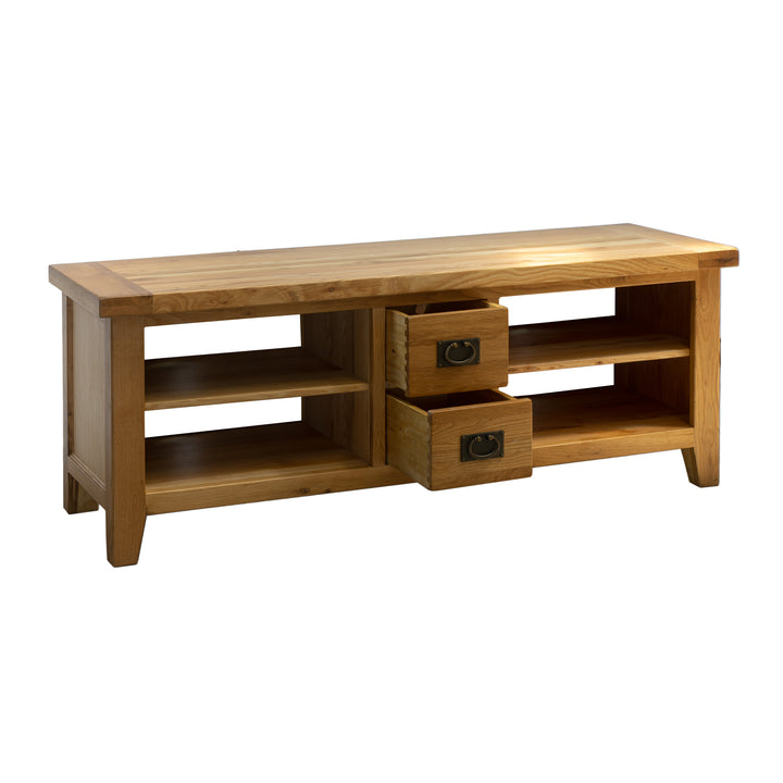 Vienna 2 Drawer Oak Entertainment Unit